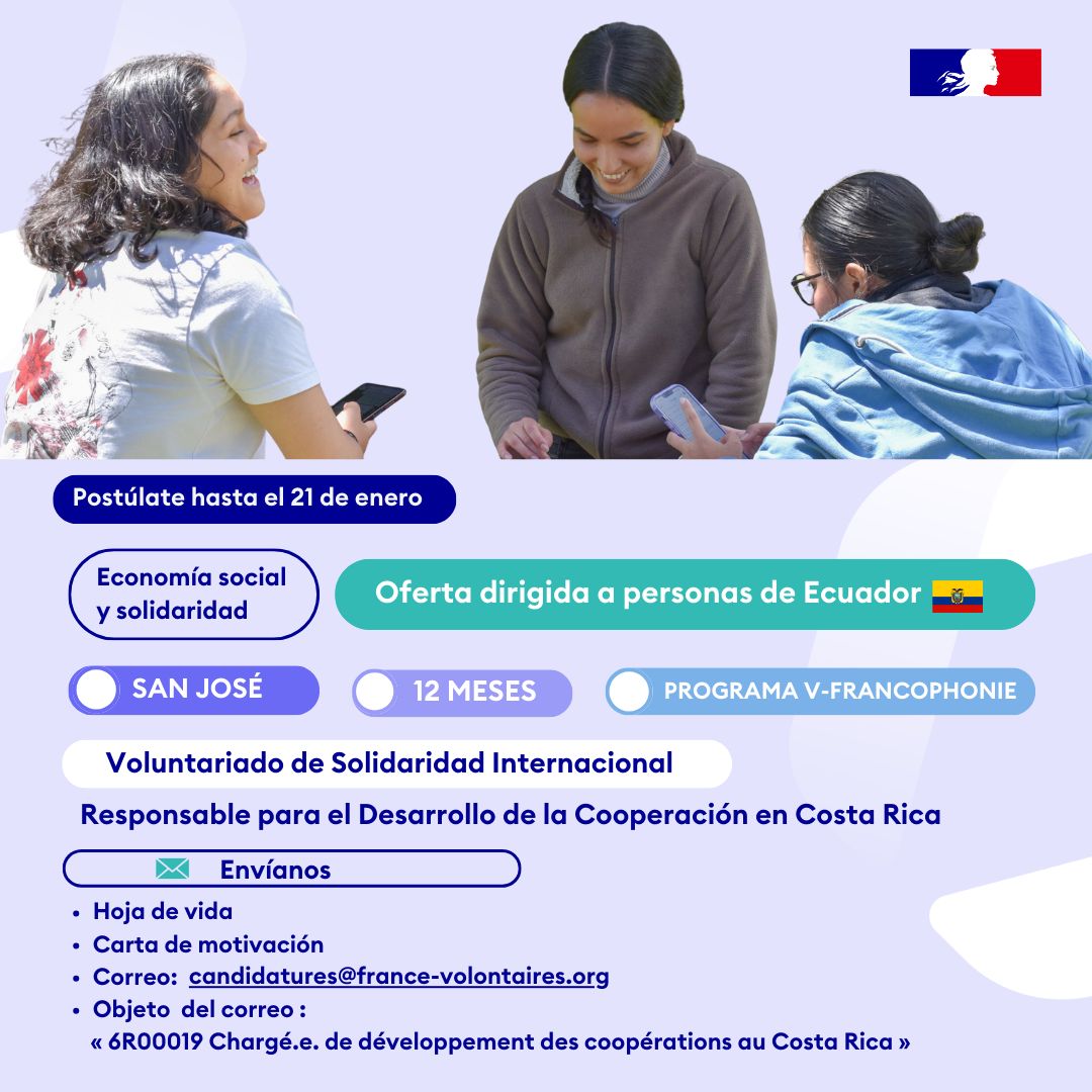 CONVOCATORIA | VOLUNTARIADO -... - France Volontaires Ecuador | Facebook