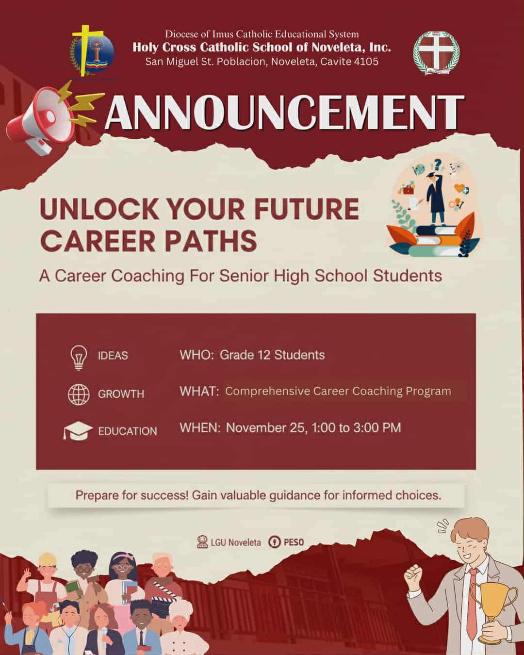 📣 HEADS UP, SHS... - Holy Cross Catholic School of Noveleta | Facebook