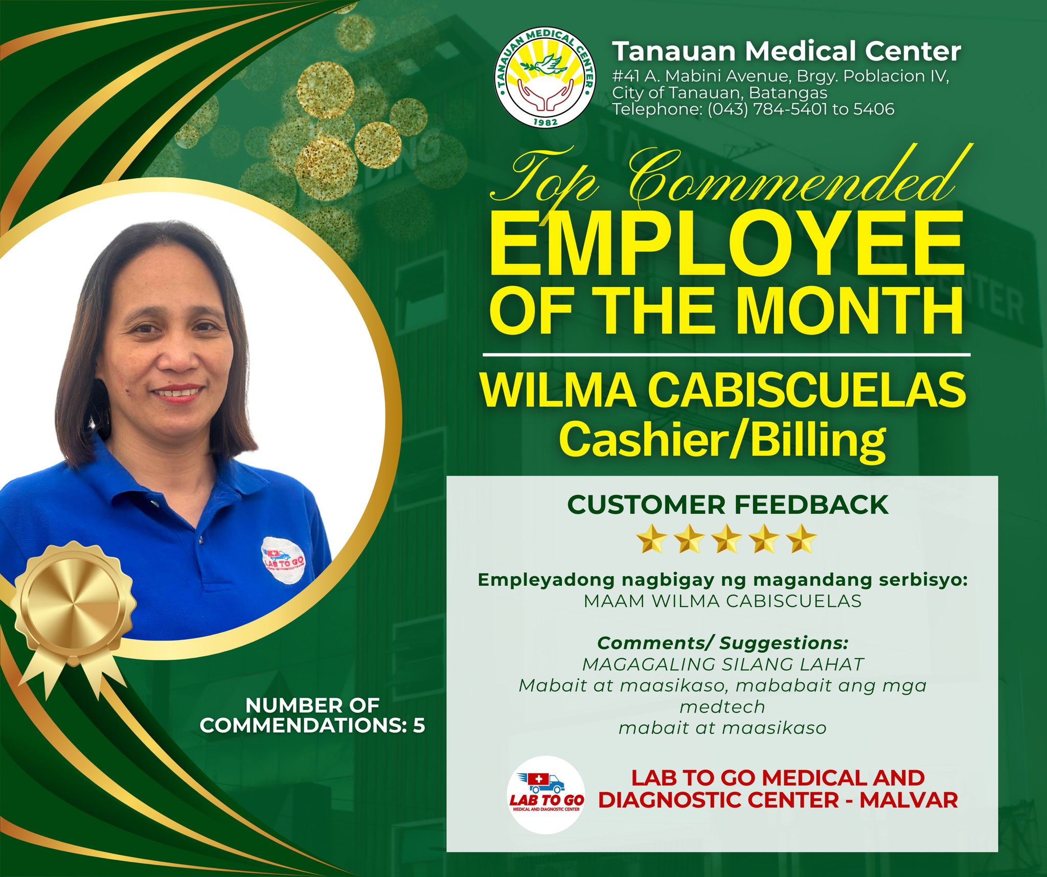 Tanauan Medical Center added a... - Tanauan Medical Center