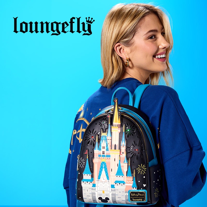 fantasyland castle mini backpack Loungefly Disneyland Paris Sleeping Beauty as the back of this backpack proclaims Fantasyland Castle Mini-Backpack by Loungefly
