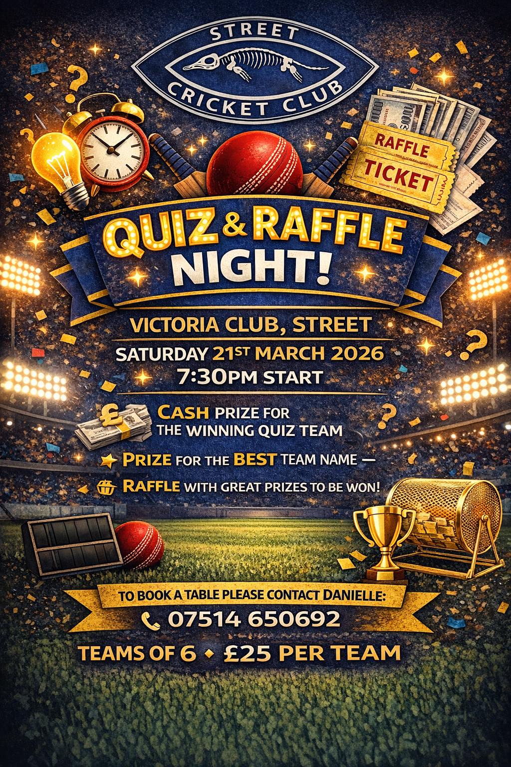 🧠🏏 QUIZ & RAFFLE NIGHT 🏏🧠 Join us... - Street Cricket Club | Facebook