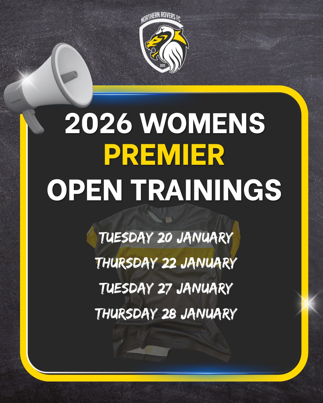 Northern - Northern Rovers FC 2026 Women's Premier open trainings. As ...
