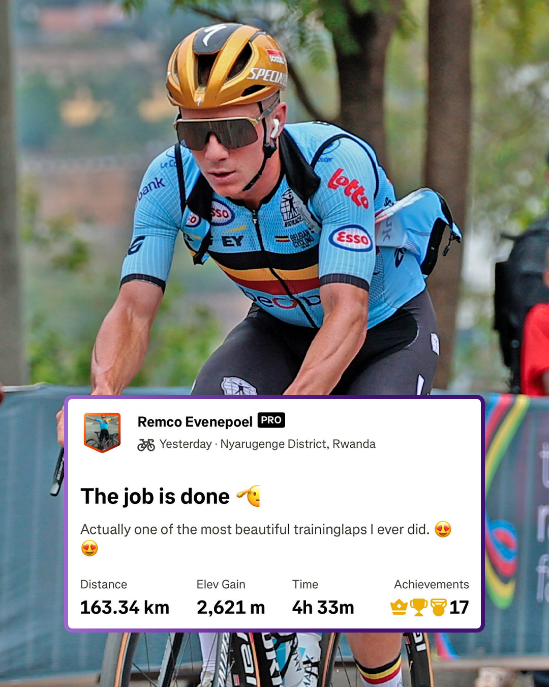 Velon - Remco is enjoying his time in Rwanda 😍🇷🇼 Remco Evenepoel ...