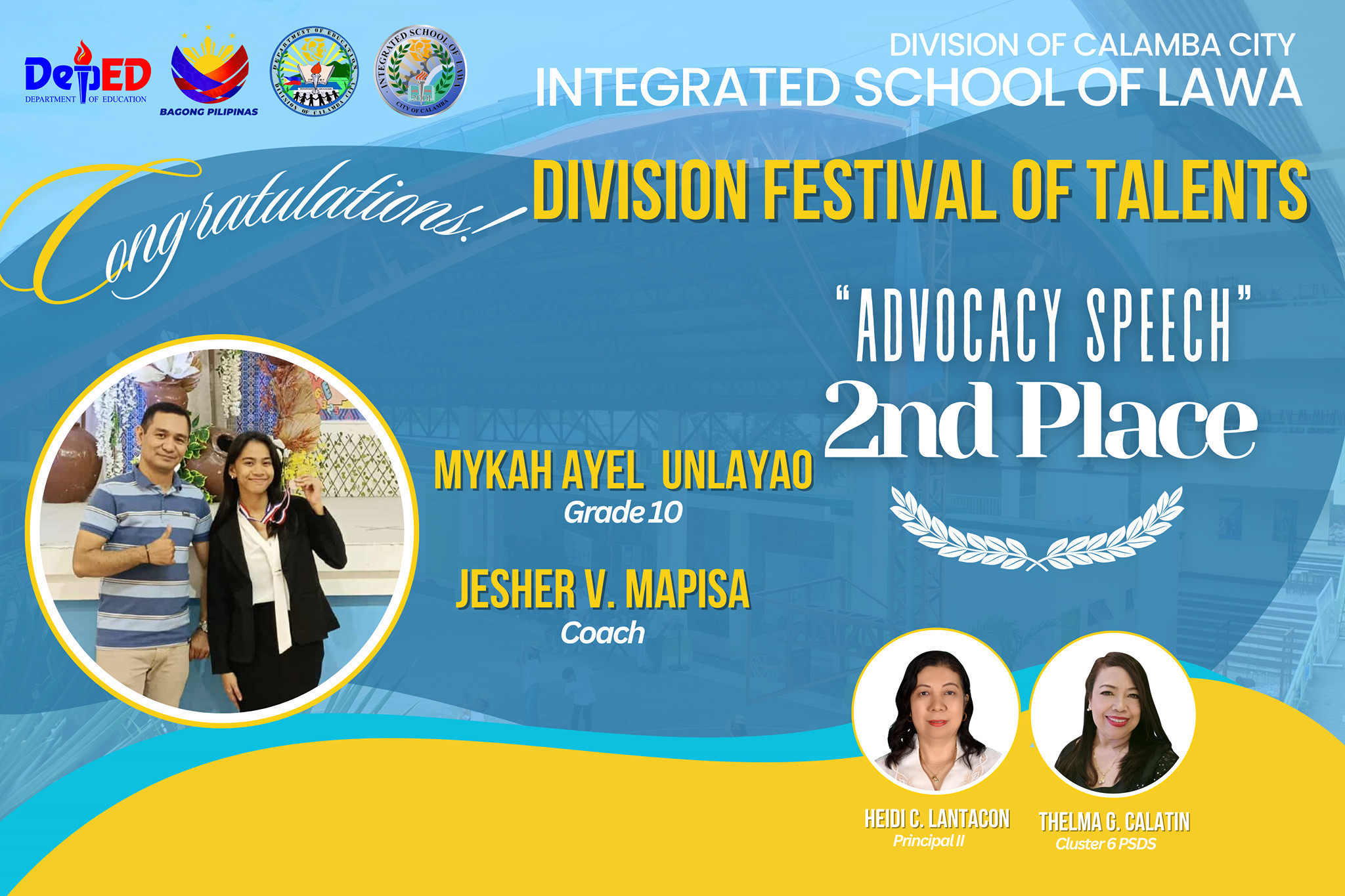 Congratulations to the... - DepEd Tayo ISLawa - Calamba City | Facebook