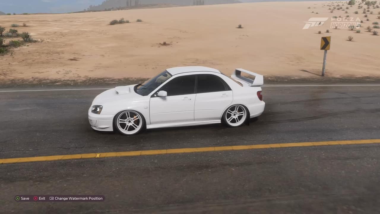 Hello Kitty painted on Subaru 2008 Impreza WRX STI in Forza Horizon 6