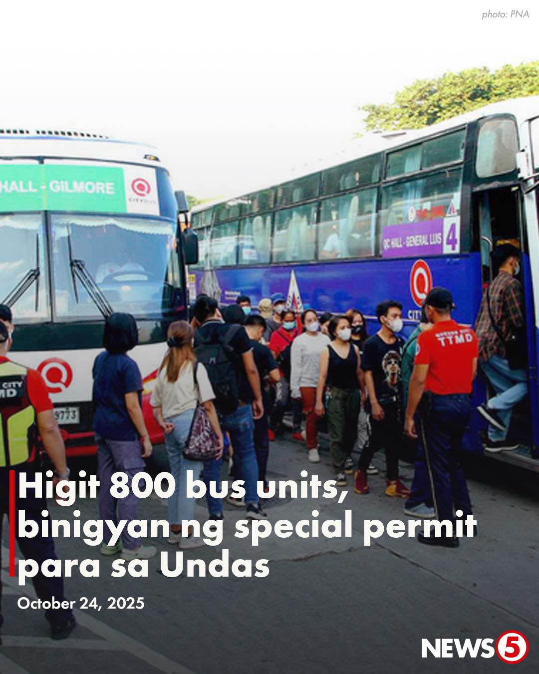 News5 - SPECIAL PERMITS PARA SA HIGIT 800 BUS, INAPRUBAHAN Inaprubahan ...
