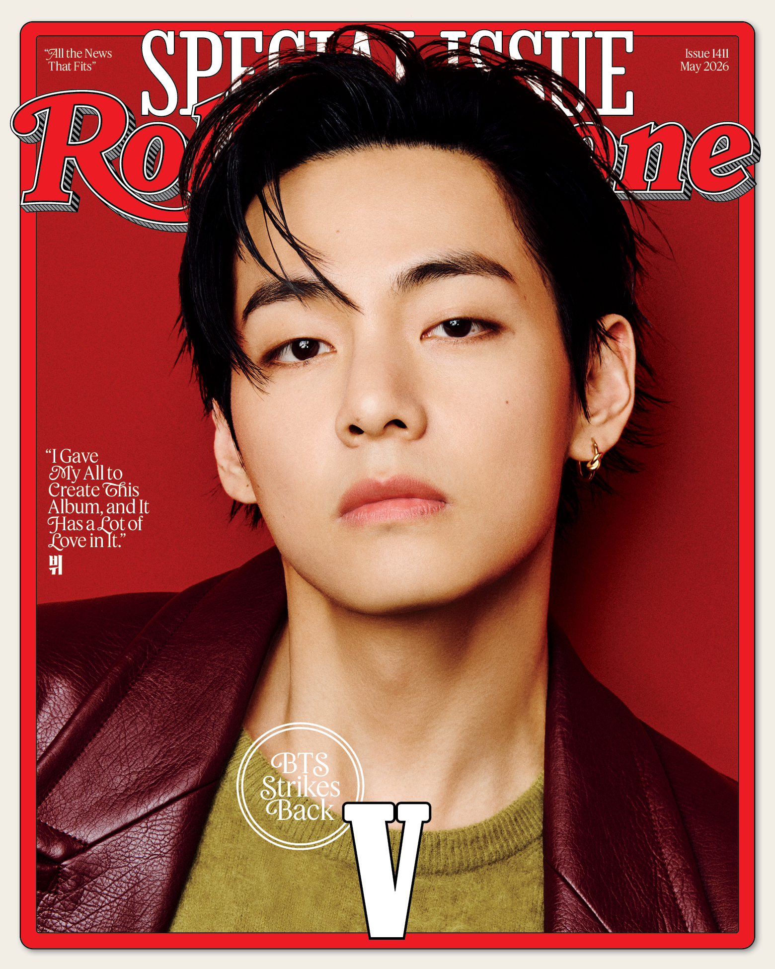 Presenting Rolling Stone's latest solo May 2026 cover: #BTS' V
