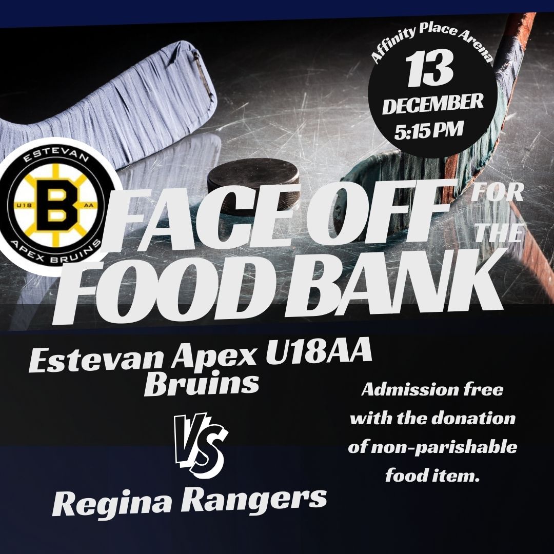 🎄 FACE OFF FOR THE FOOD BANK... - Estevan Apex U18 AA Bruins | Facebook