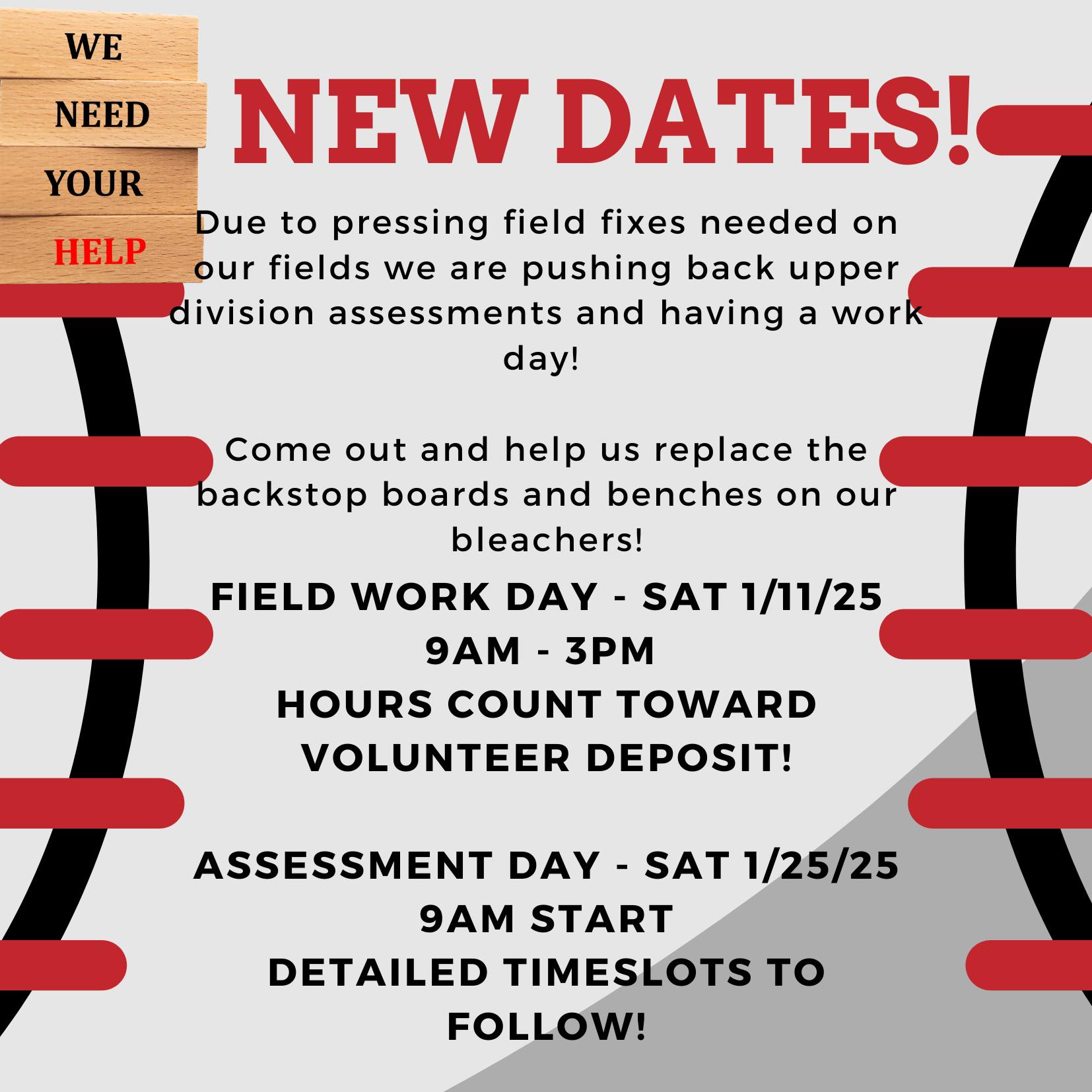 Field Work day for upper division fields!