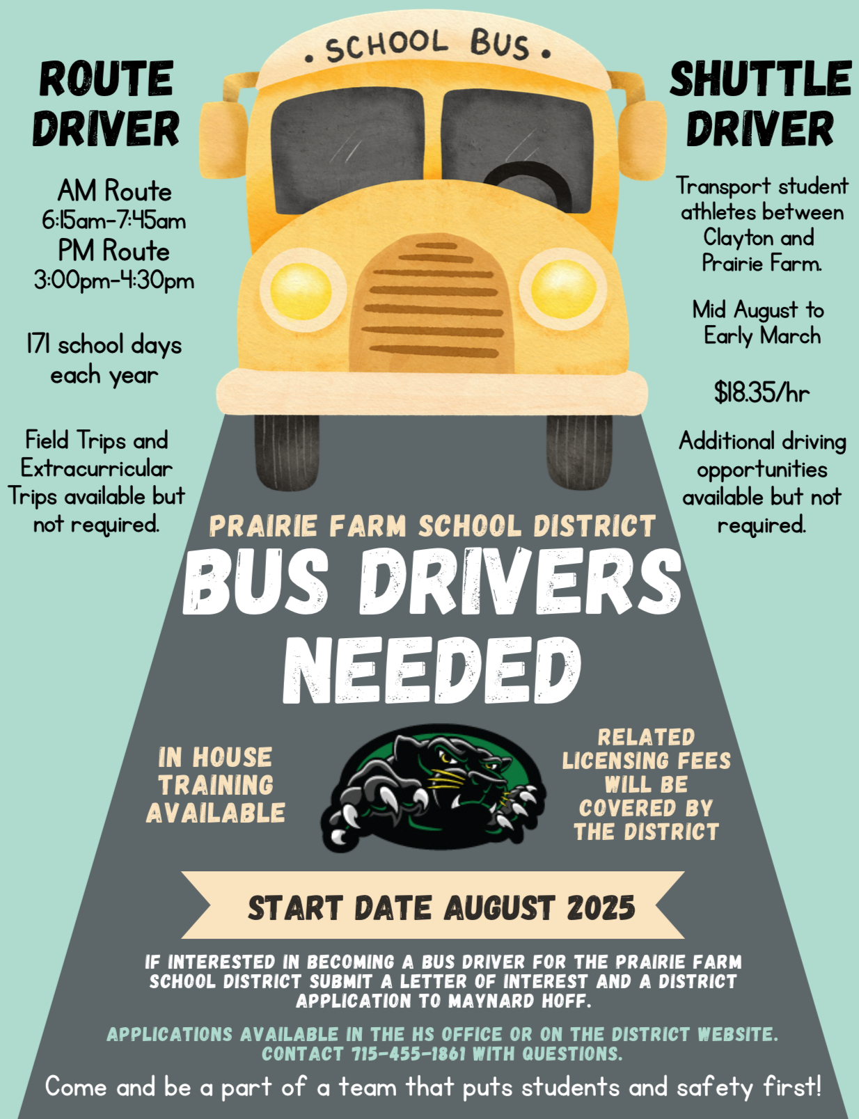 School - 🚌 Calling All Bus Drivers! 🚌 The Prairie Farm School District ...