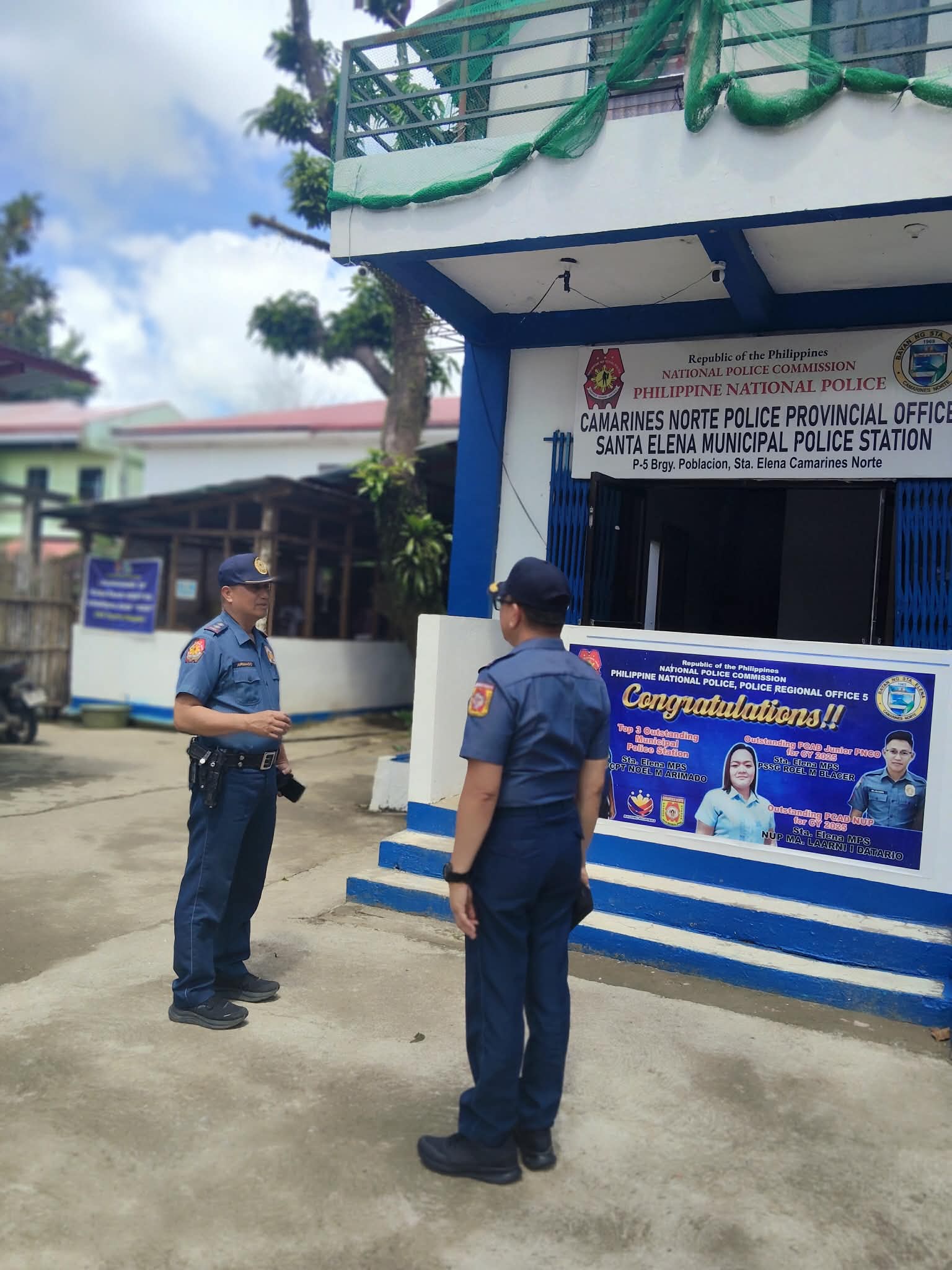PCOL PAUL F ABAY conducted inspection to the personnel of Sta. Elena ...