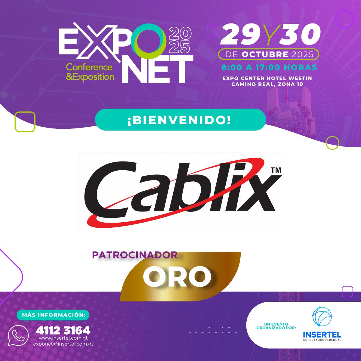 Exponet - ¡Nos complace anunciar a Cablix como Patrocinador Oro de # ...