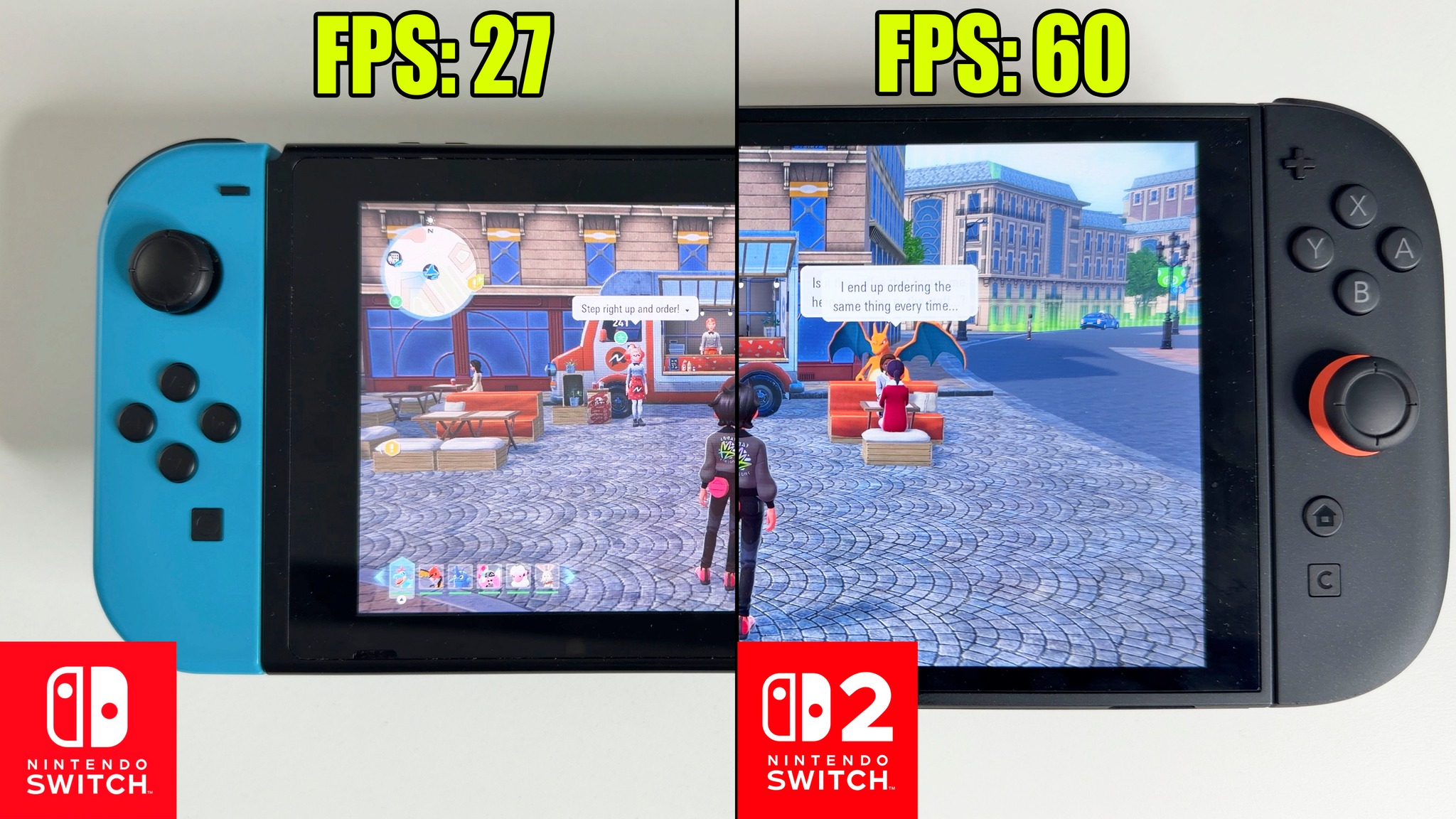 Pokémon Legends ZA on Nintendo Switch 1 vs. Switch 2 Comparison 