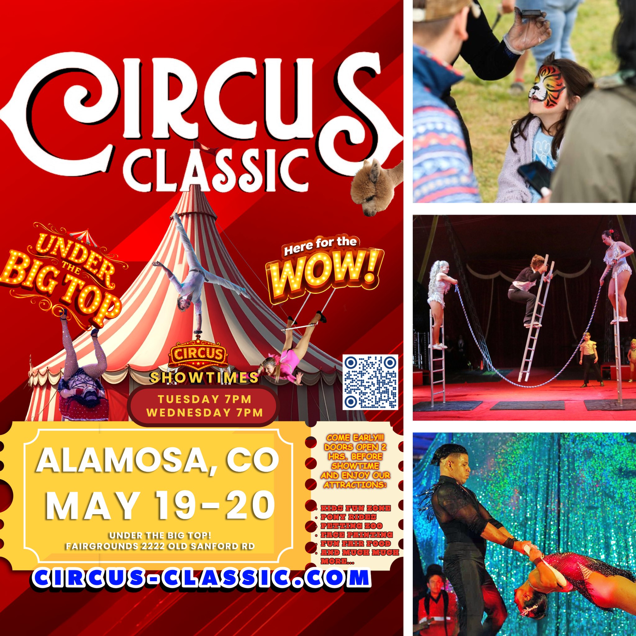 🎪🎩 ALAMOSA, CO — The Circus is Coming to Town