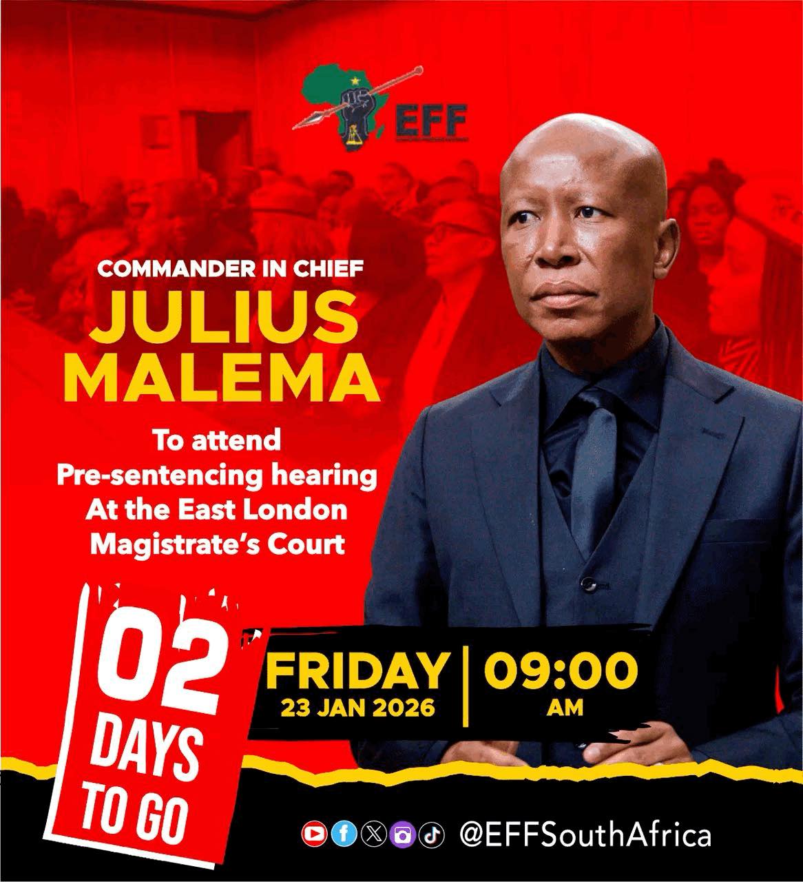 ♦️02 Days To Go ♦️ The... - Economic Freedom Fighters | Facebook