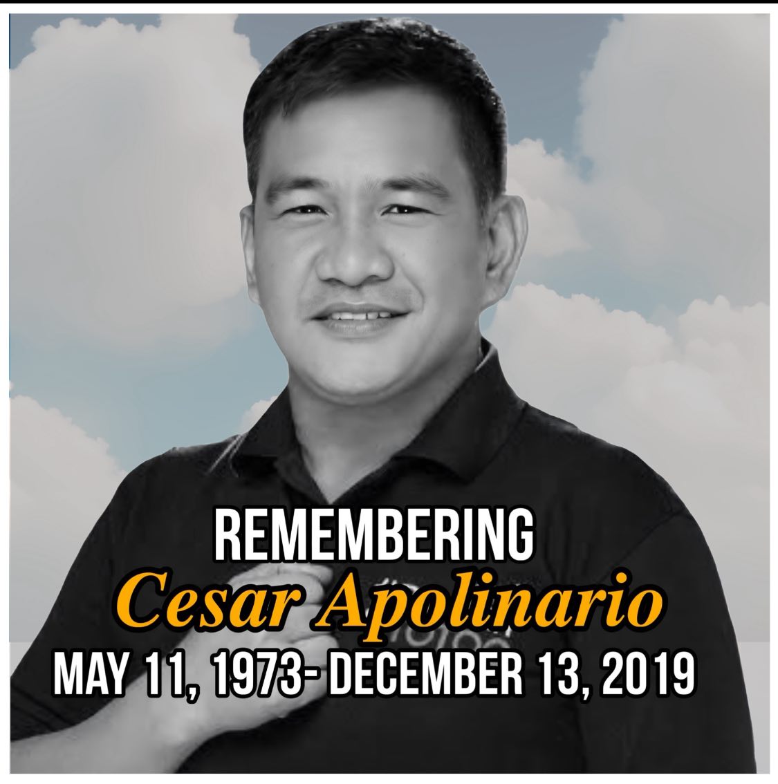 Ang - Remembering: CESAR APOLONARIO May 11, 1973- December 13, 2019 ...