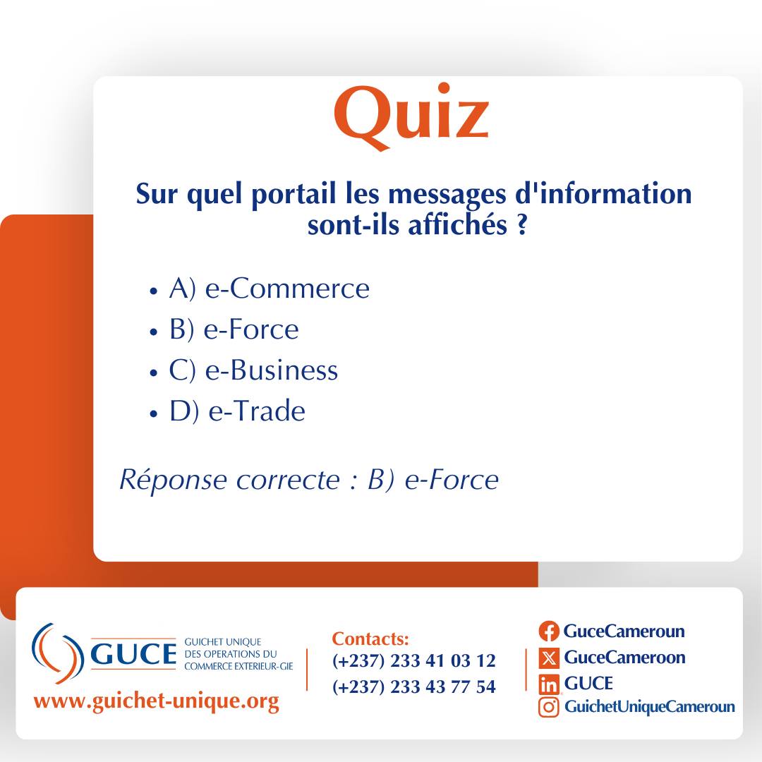 GUCE - Guichet Unique des Opérations du Commerce Extérieur added a new ...