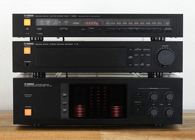 Vintage - Yamaha audio stack consisting of a T-70 AM/FM stereo tuner, a ...