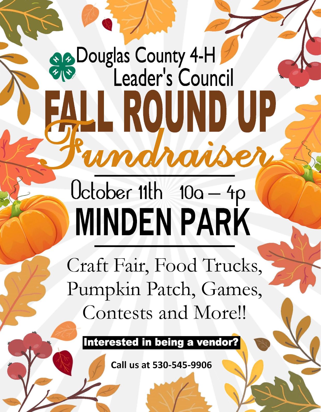 1st Annual Douglas 4-H Fall Round Up Fundraiser and Pumpkin Patch