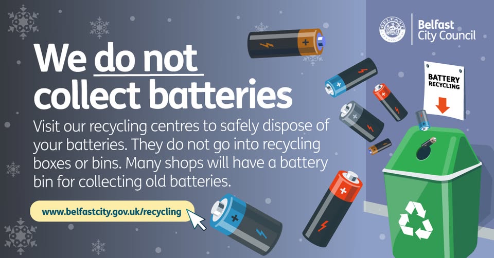 Dispose of old batteries safely... - Belfast City Council | Facebook
