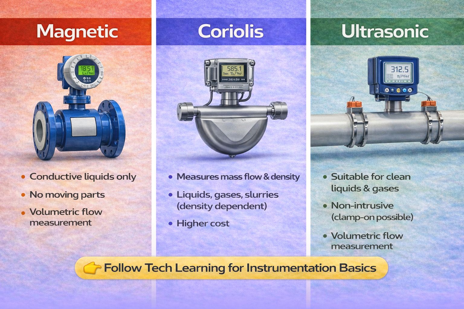 Tech - Magflowmeter Vs Coriolis Flow meter Vs Ultrasonic Flow Meter # ...