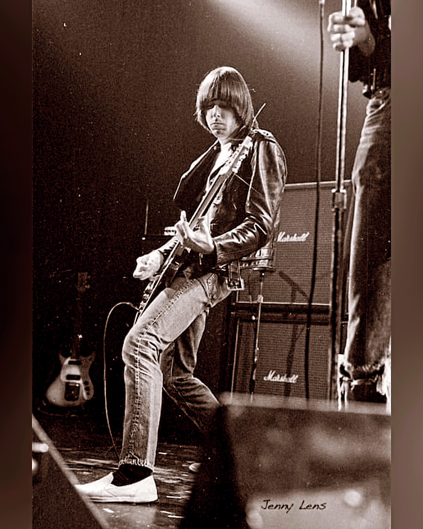 Johnny on stage with Ramones on the Lollapalooza Tour 30 years ago