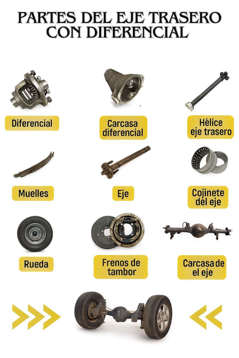 Auto Aprende - El eje trasero con diferencial es una pieza... | Facebook