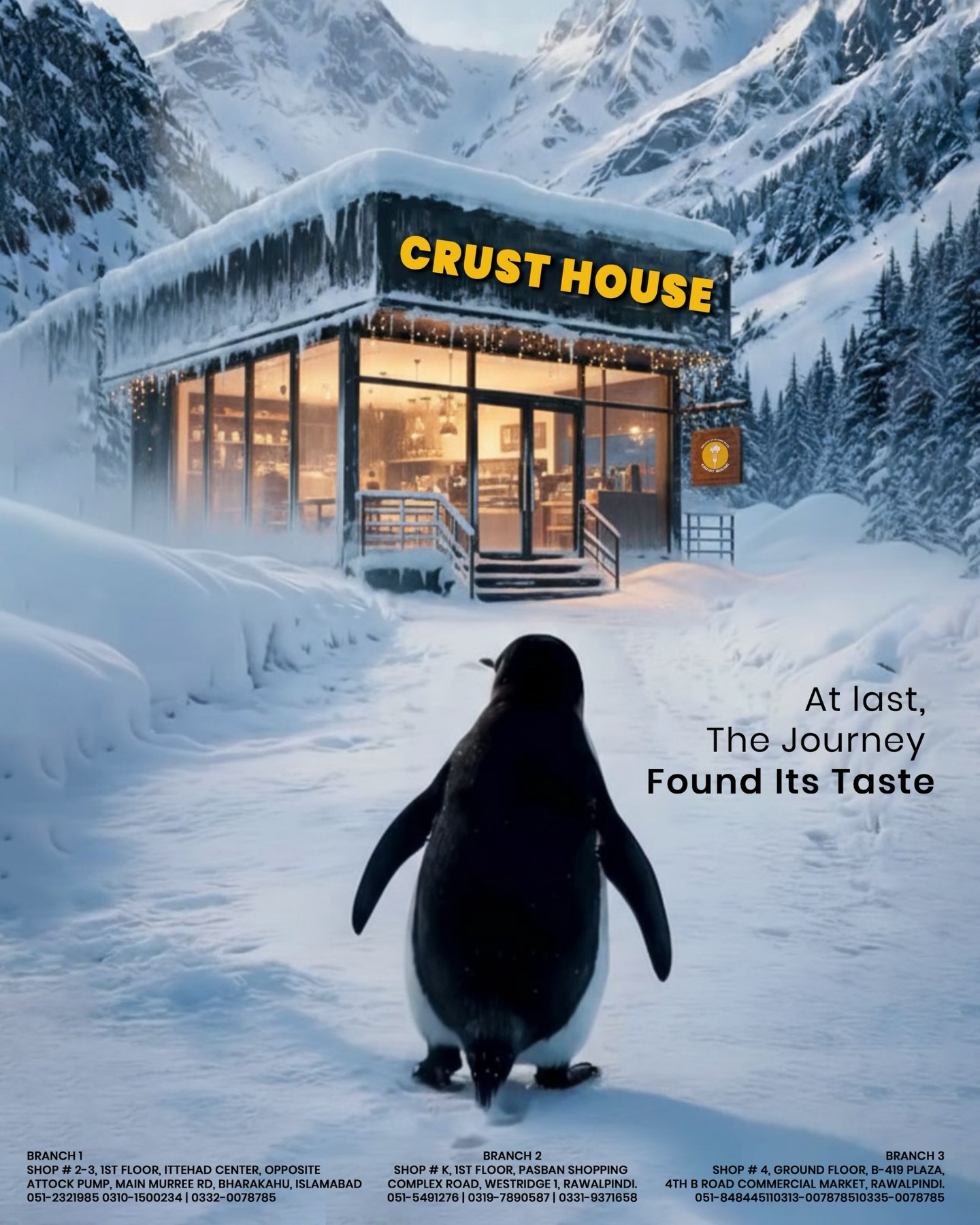 Crust - Even the cold can’t stop good taste 🐧 ️ Crust House is worth ...