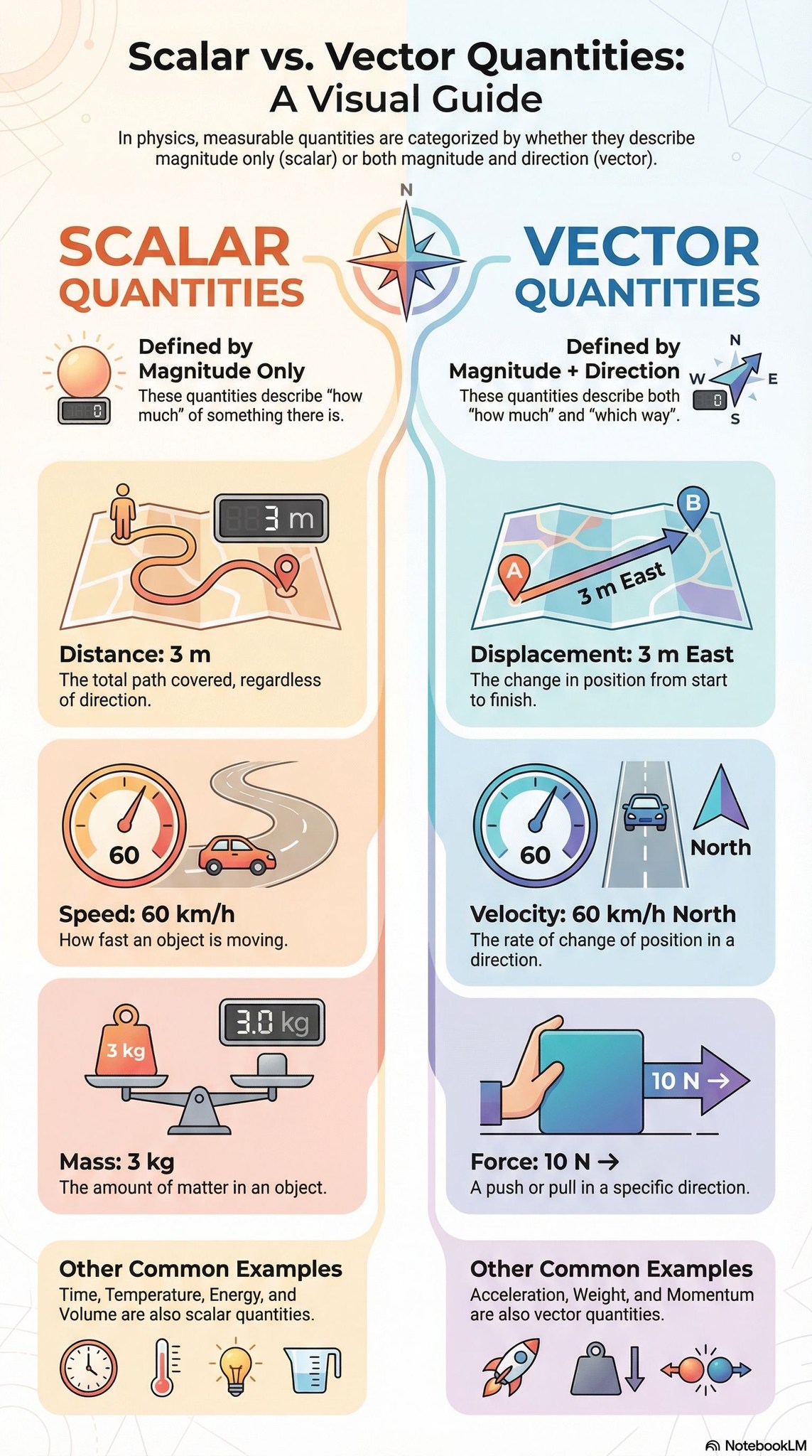 Scalar Vs Vector Quantities: A Visual Guide - House of Physics | Facebook