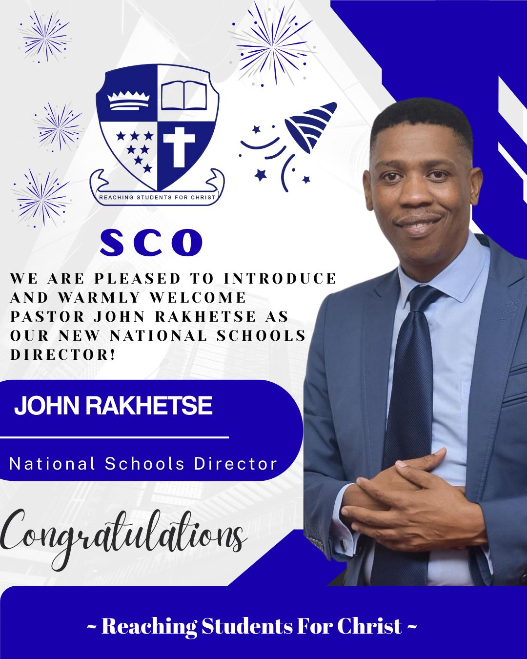 Students' - We are pleased to introduce and warmly welcome Pastor John ...