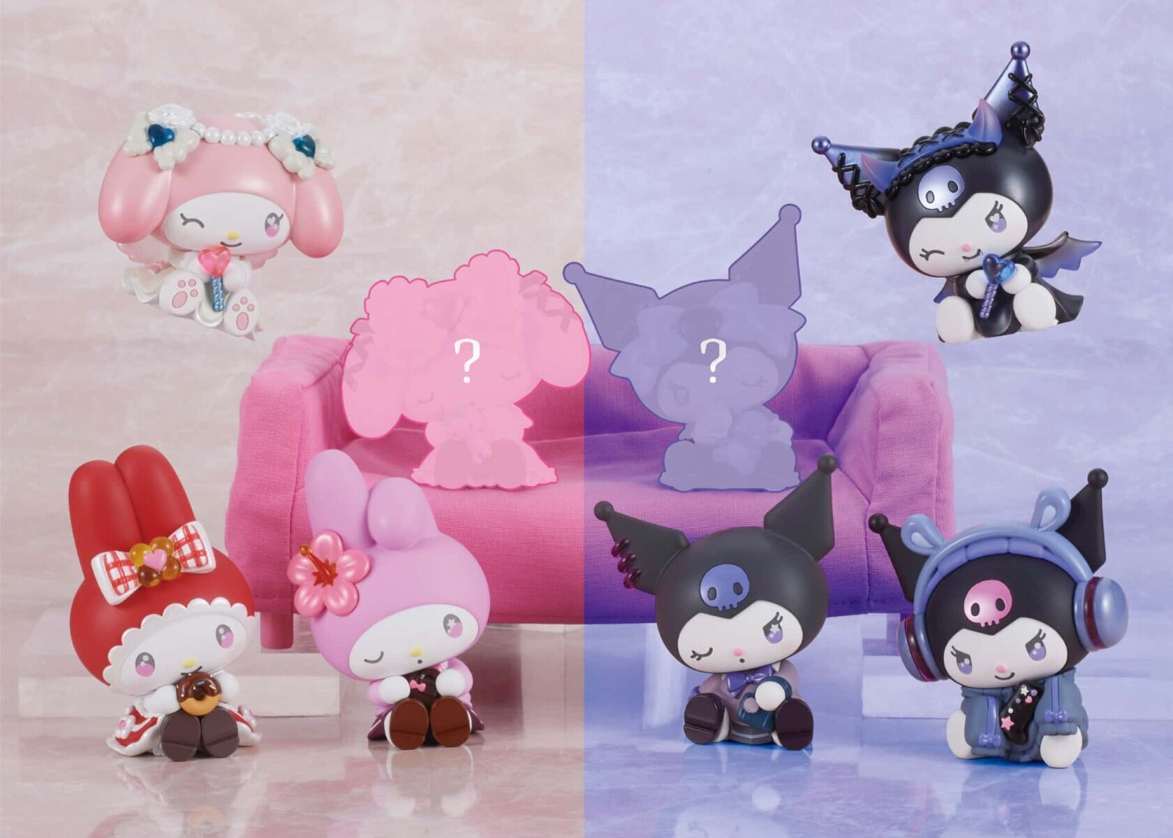 🎀 My Melody & Kuromi Takaratomy Arts PERIHAPI! Kata Zun Hug