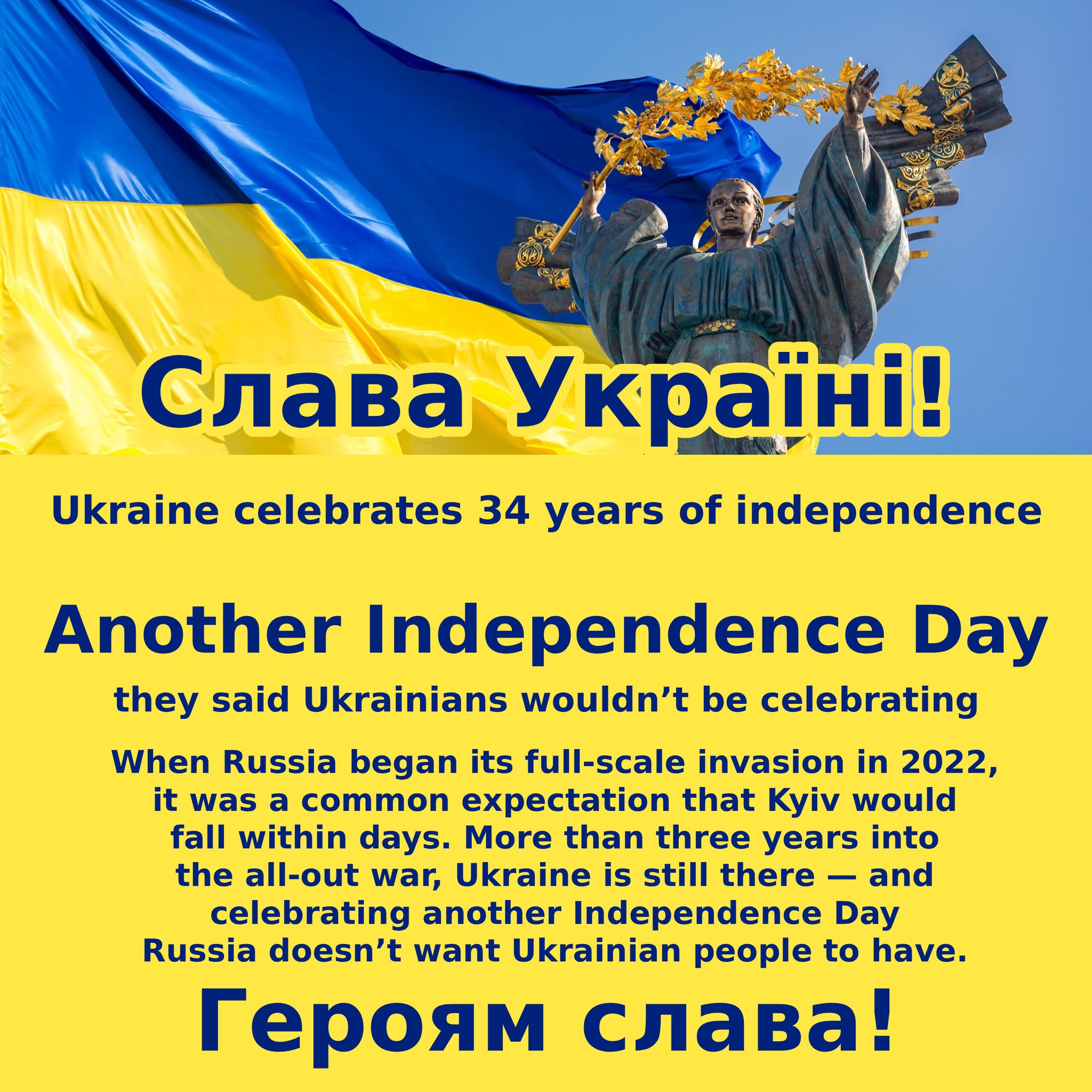 Brandon - Another Independence Day they said Ukrainians wouldn’t be ...