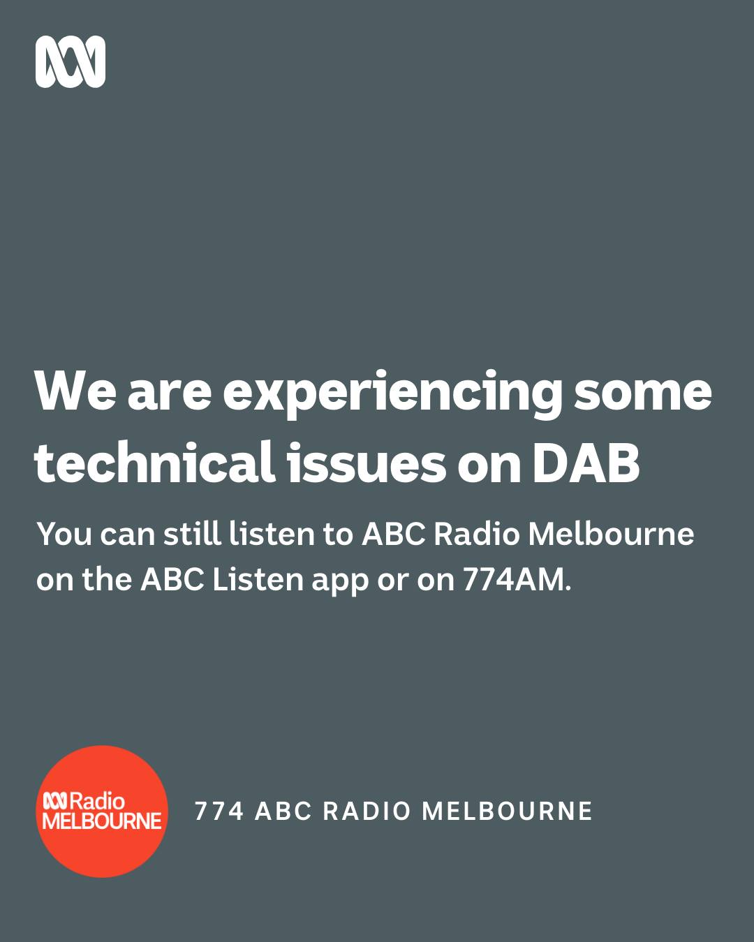 ABC Melbourne - We are experiencing technical issues on... | Facebook