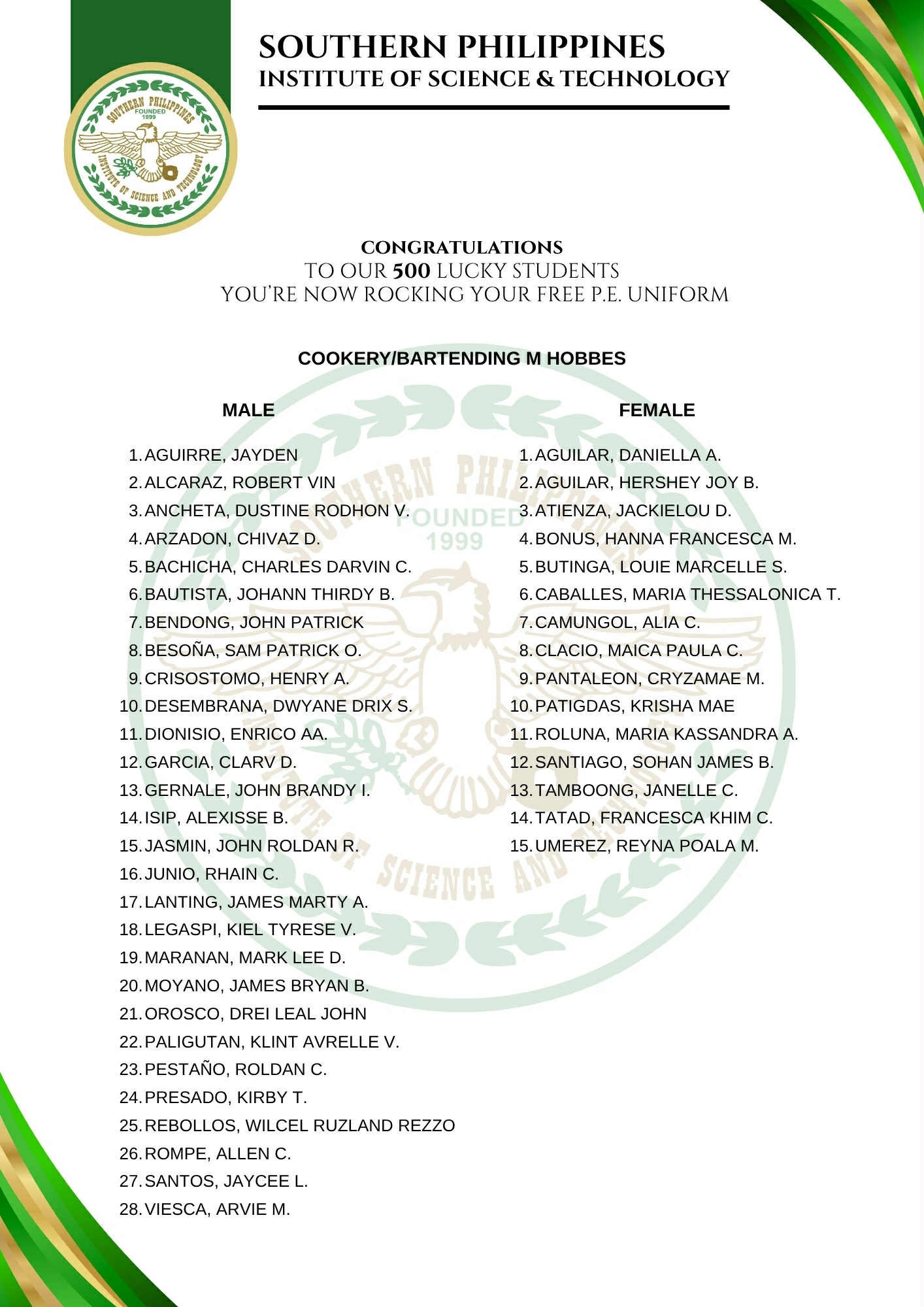 🎉 LUCKY FIRST 500 SHS ENROLLEES ALERT!🎉 Finally, the long wait is over ...