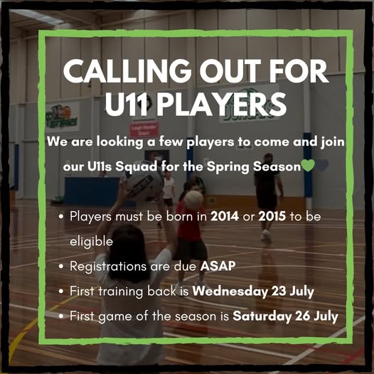 💚🖤 We are looking for U11... - Doncaster Netball Club | Facebook