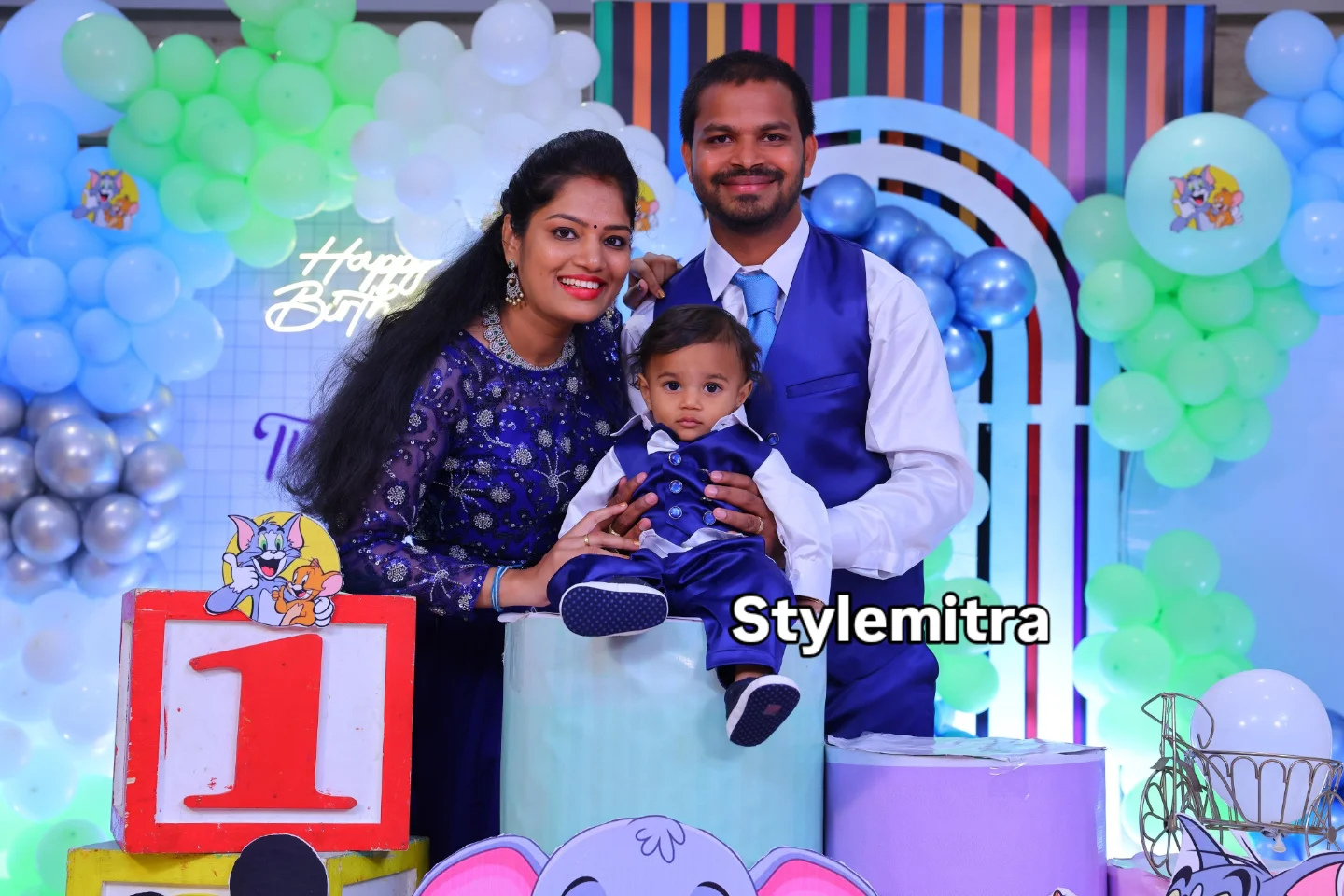 1st birthday party family dress ideas Baby Boy B'day Combo Outfit! Designed For Harshitha, Client from A.P ! Outfits are made on order as per customer their sizes and choices! DM for price and more details! # matching birthday family dress code