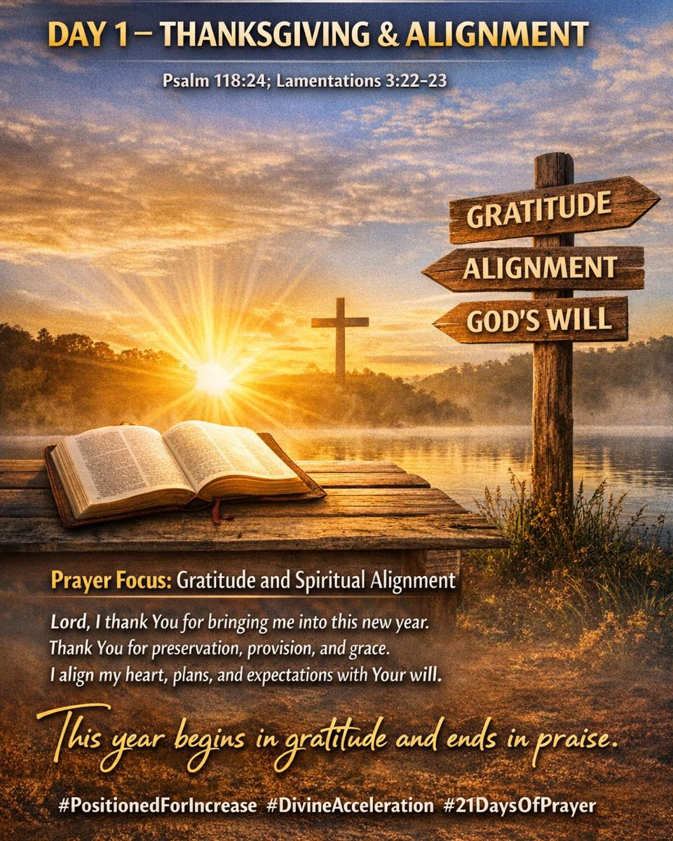 Unfolding - 21 DAYS OF PRAYER DAY 1 – THANKSGIVING & ALIGNMENT Psalm ...