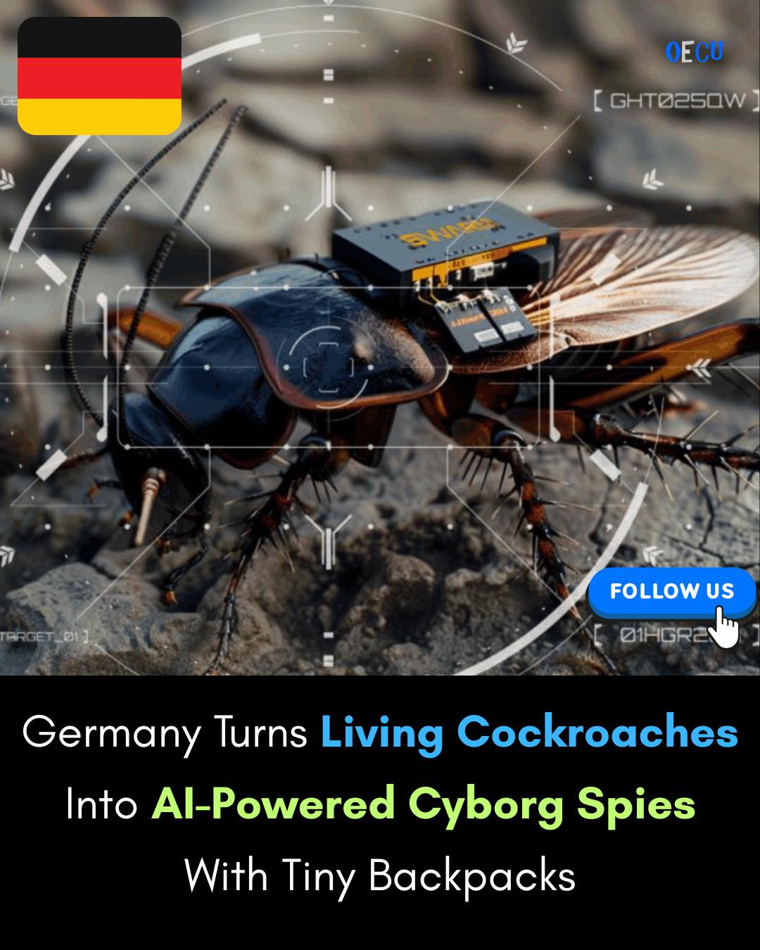 Only - 🚨 Germany’s Next-Gen Spy Tech: Real Cyborg Cockroaches! 🤖🐜 Yes ...