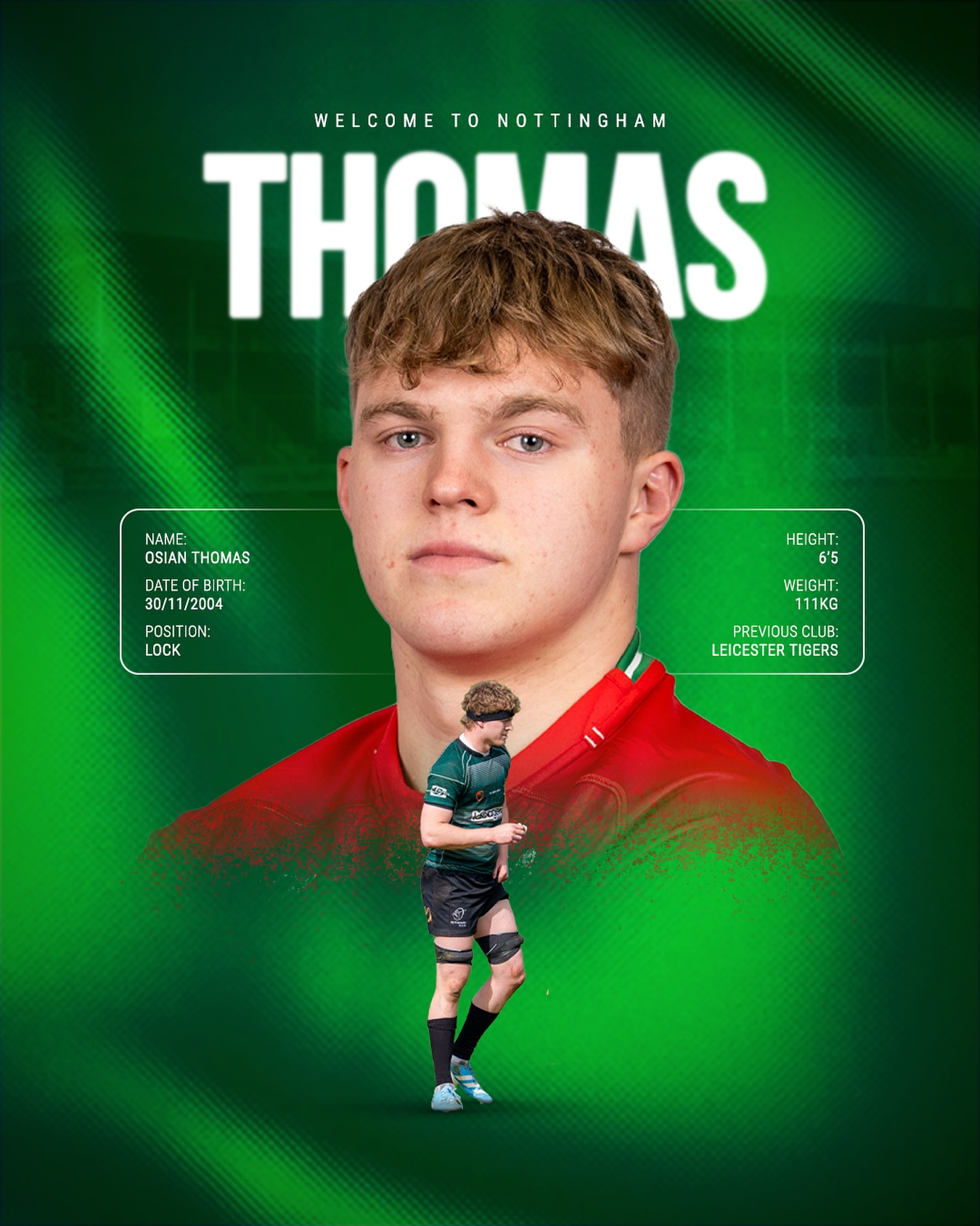 𝗪𝗲𝗹𝗰𝗼𝗺𝗲, 𝗢𝘀𝗶𝗮𝗻 🤝 We’re delighted to... - Nottingham Rugby | Facebook
