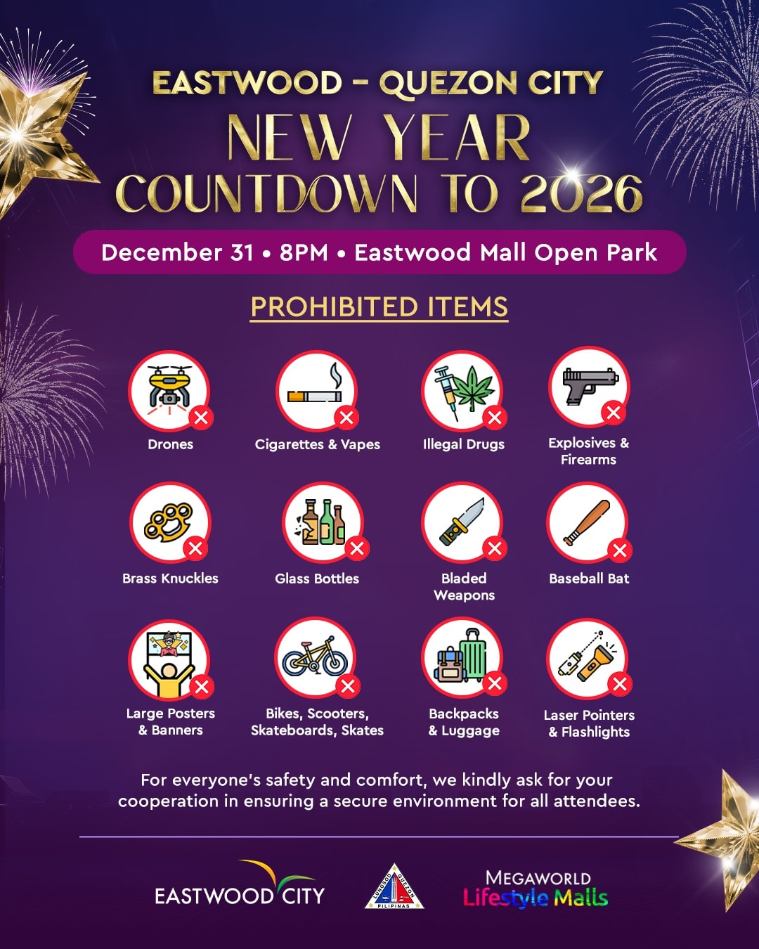 Eastwood - 🎆 Eastwood New Year Countdown to 2026 🎆 Let’s come together ...