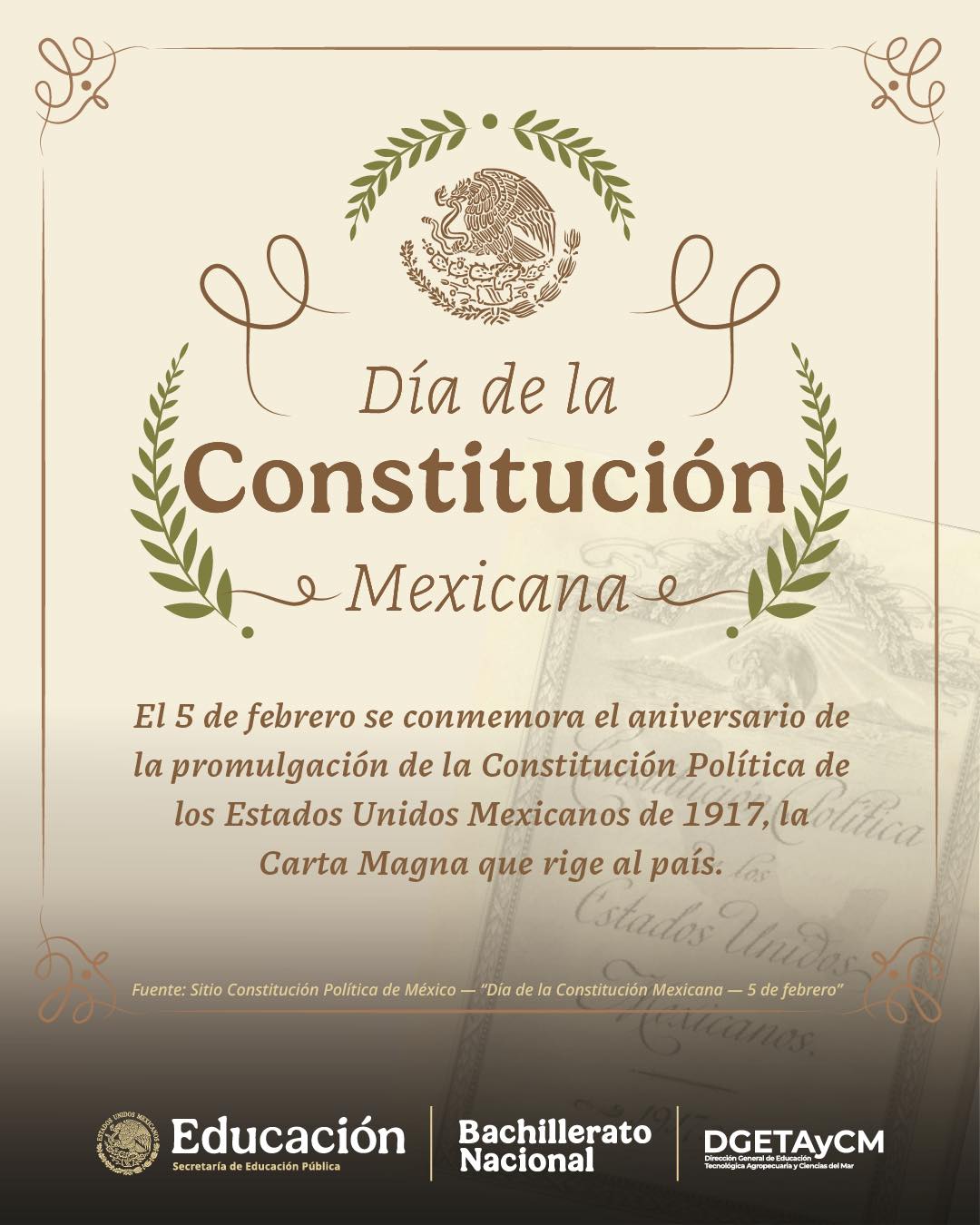 CBTA - "05 de febrero, Día de la Constitución Mexicana📜🇲🇽" La ...