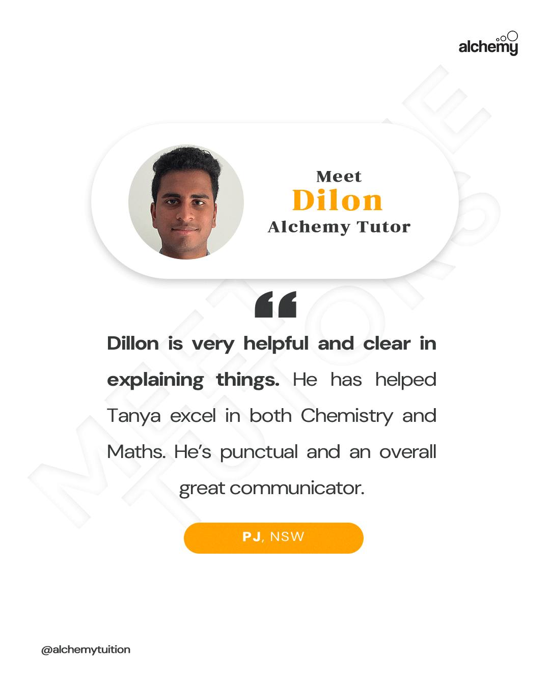 Alchemy Tuition - Meet Dillon, from Castle Hill, NSW! 🌟... | Facebook