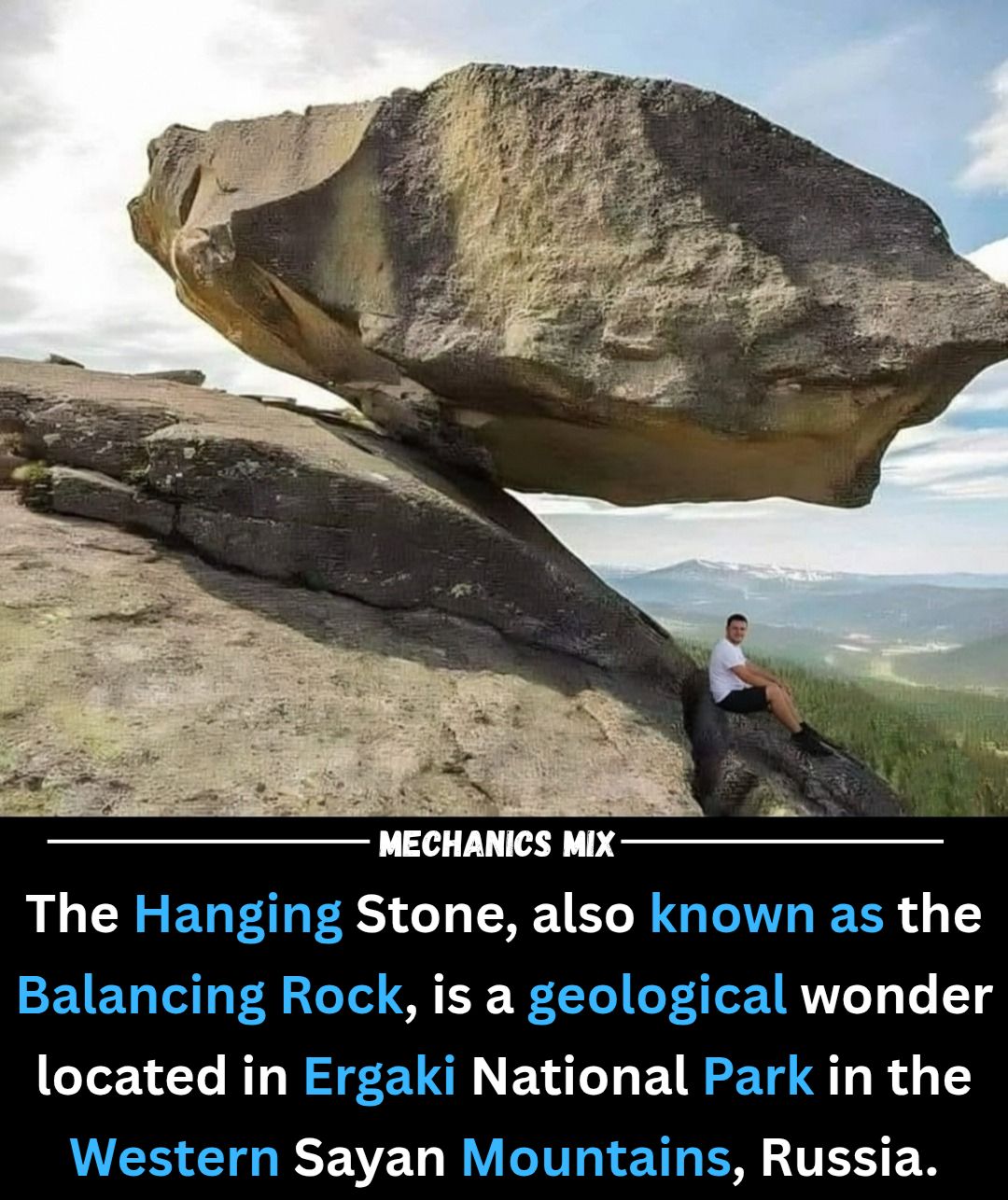 Mechanics - The Balancing rock 🪨 in Ergaki National park, Russia. 🇷🇺 ...