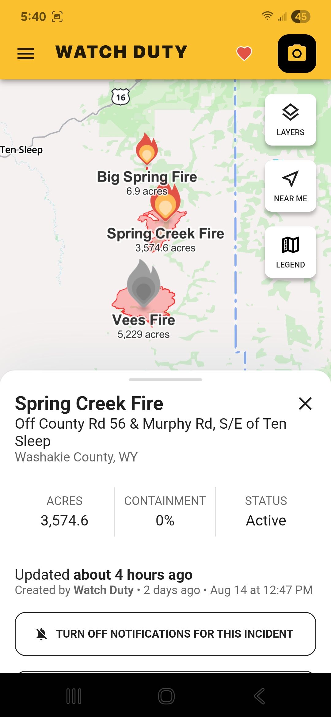 Spring Creek Fire Update as of... - Northern Wyoming News | Facebook