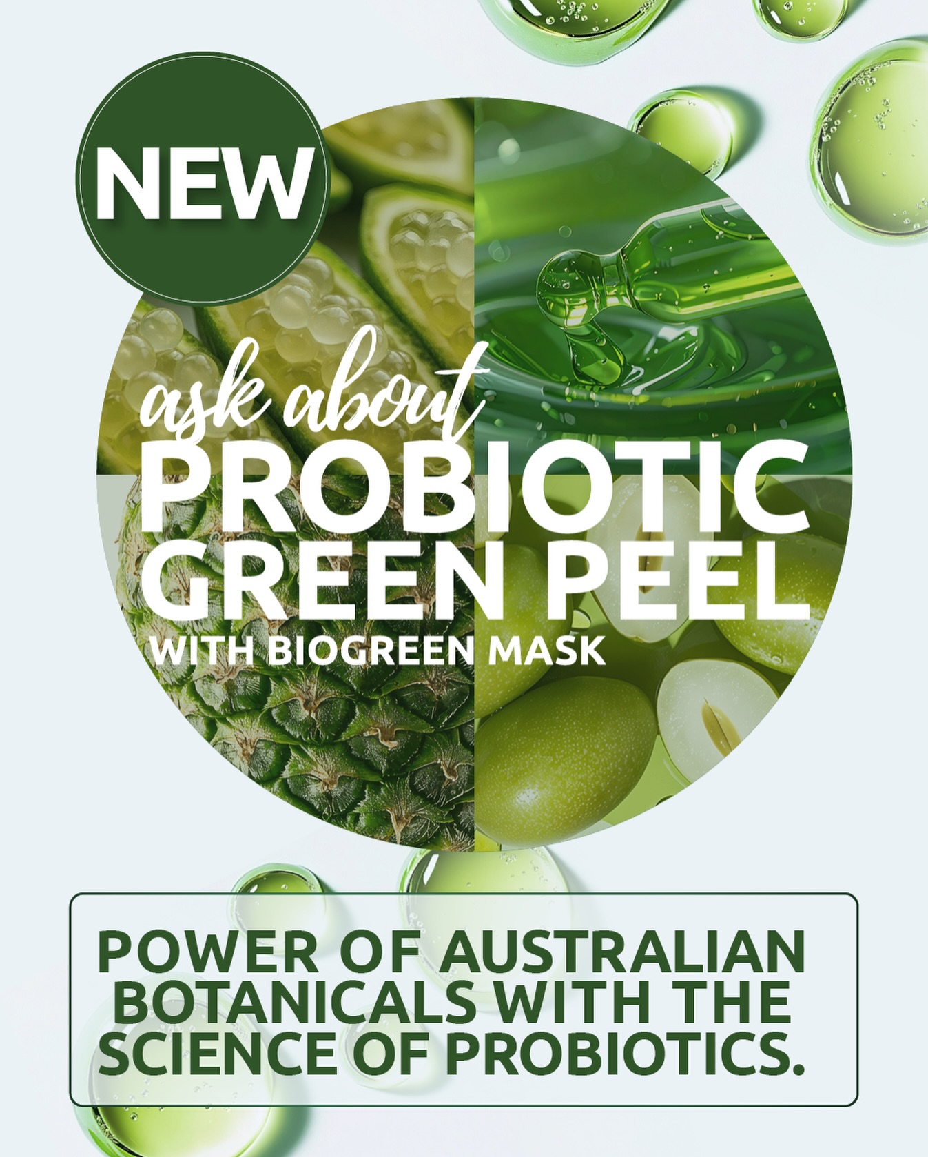 A gentle way to welcome 2026.✨ Our Probiotic Green Peel refreshes the skin, supports clarity and improves texture without significant peeling or downtime. Fresh, refined skin for the year ahead.🌿 Book via