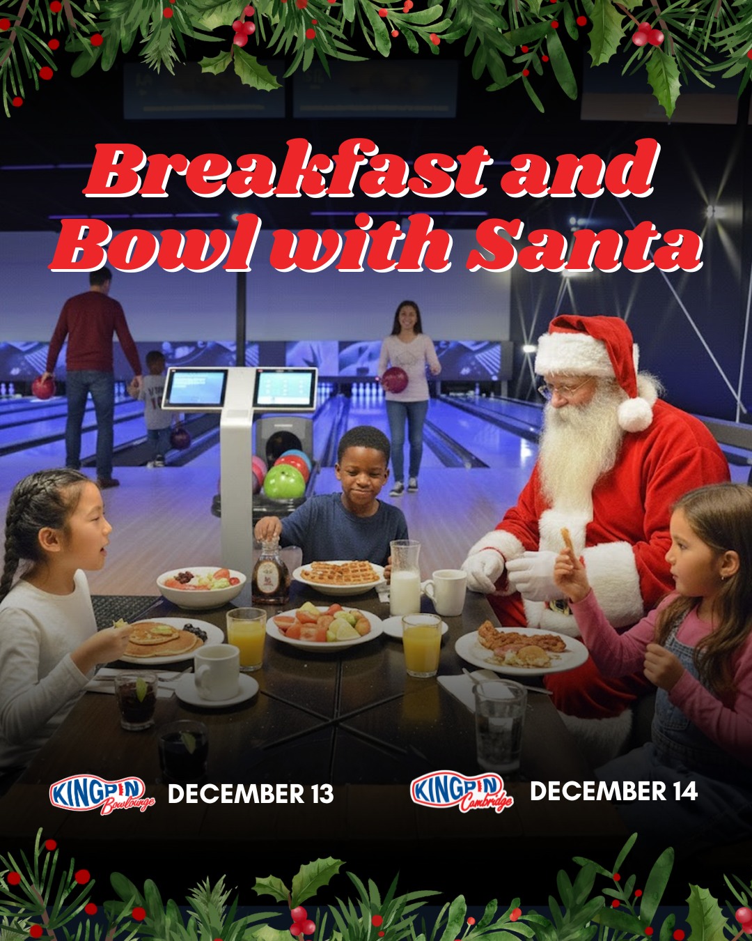 Bingemans - 🎅 Santa’s making a pit stop at Kingpin! 🎳 Wake up early ...
