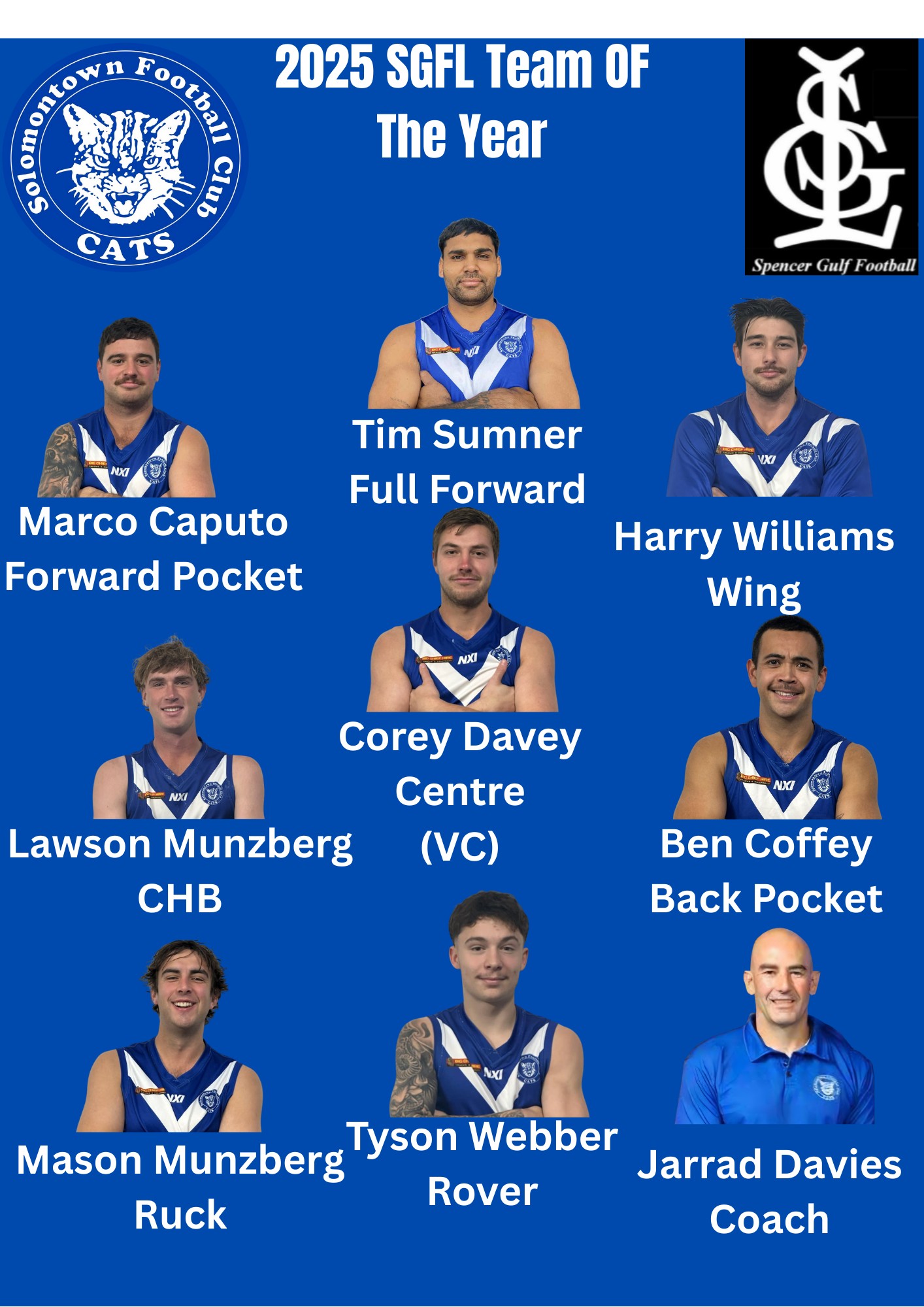 💙🤍 SGFL 2025 Team... - Solomontown Football Club - Port Pirie | Facebook