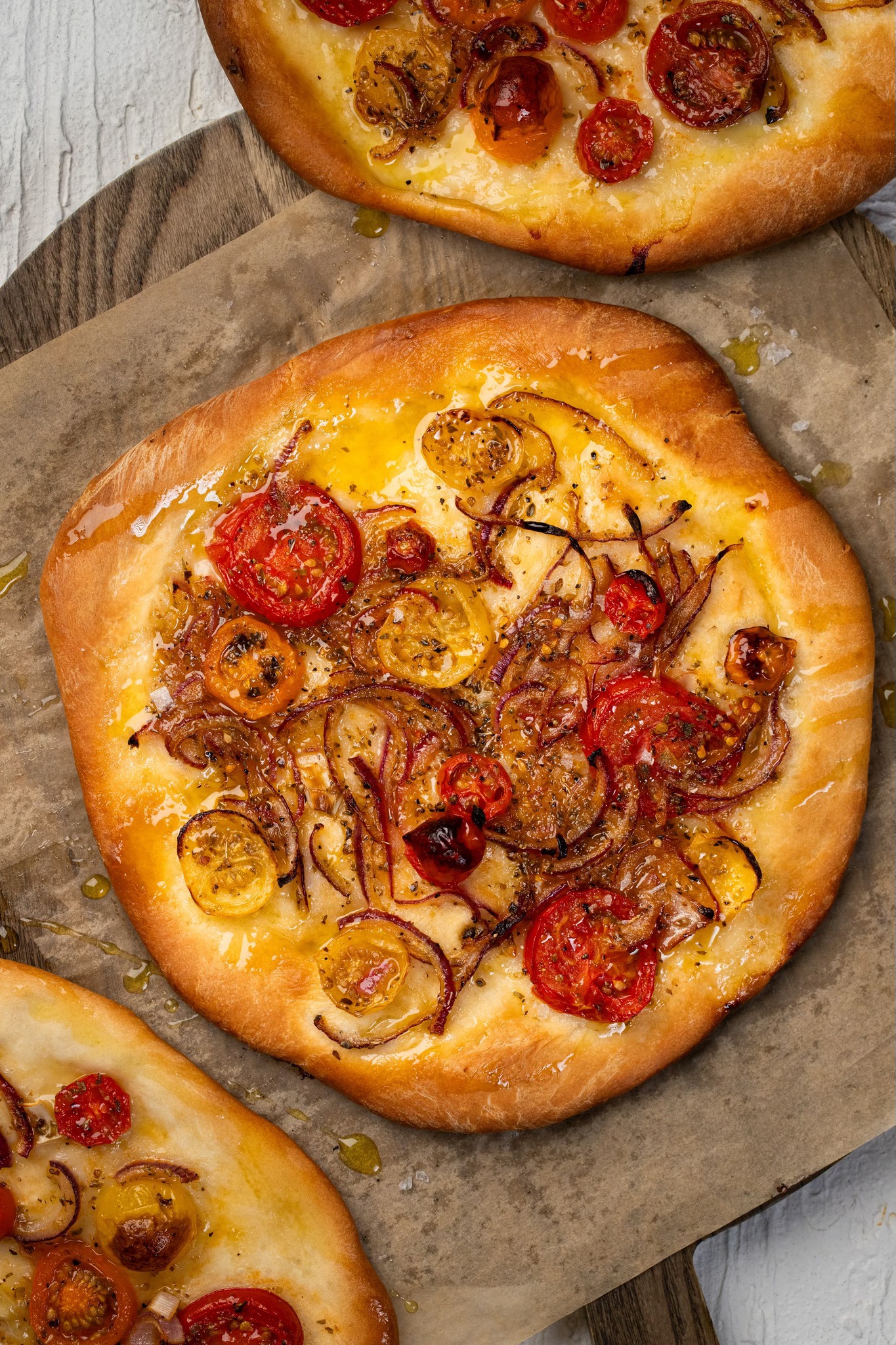Nikalene - Meet Ladenia: Rustic Greek flatbread with sweet tomatoes and ...
