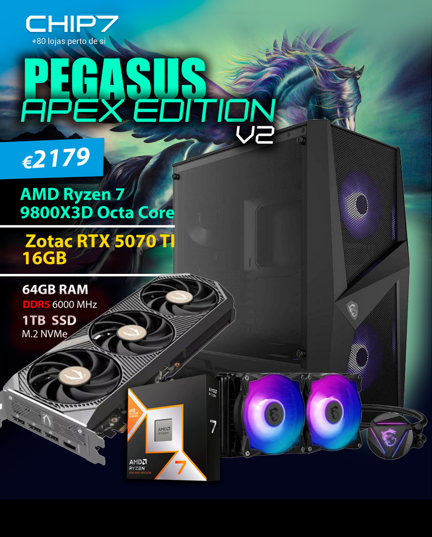 COMPUTADOR GAMING - AMD RYZEN 7 9800X3D... - Chip7 - Barreiro | Facebook