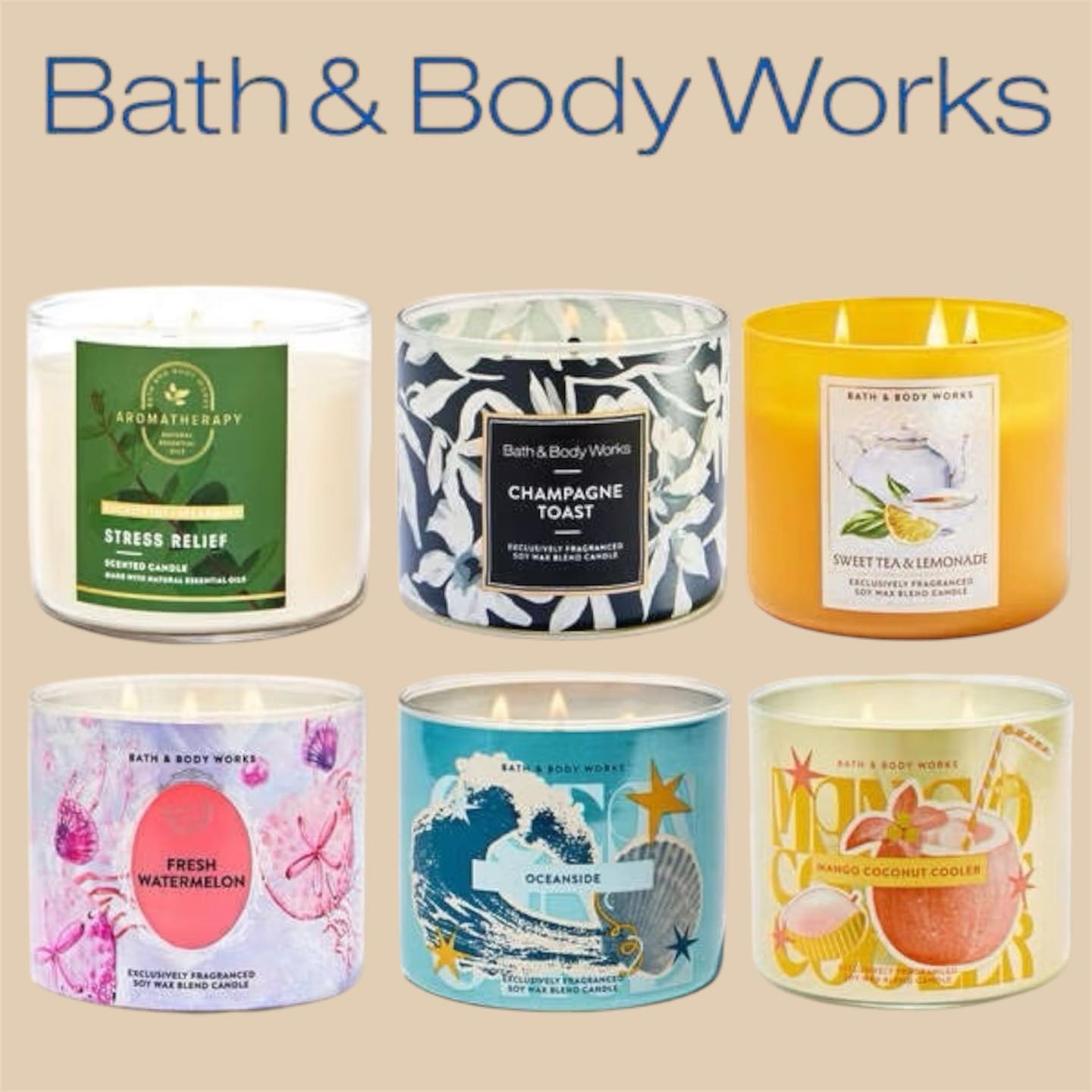 Bath & Body Works Sweet Shop tri-color candle
